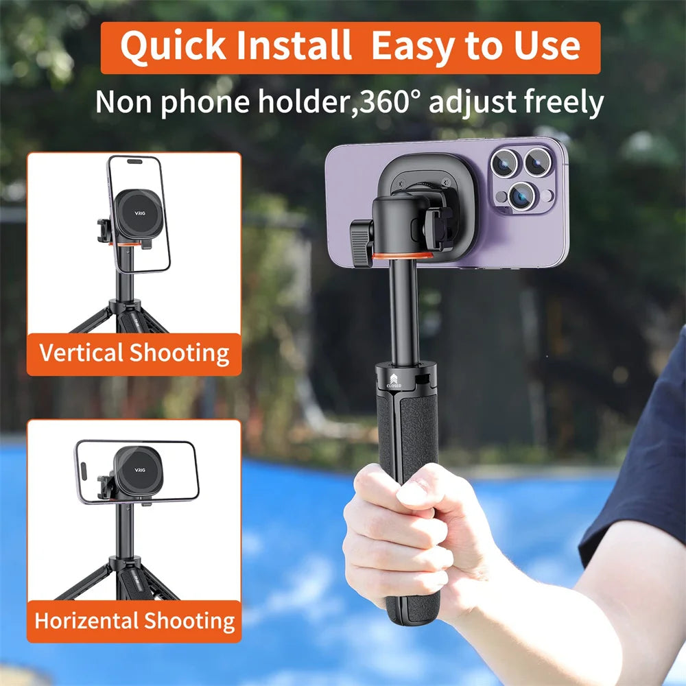 Zuky ultra Magnetic Tripod selfie-stick & Bluetooth remote