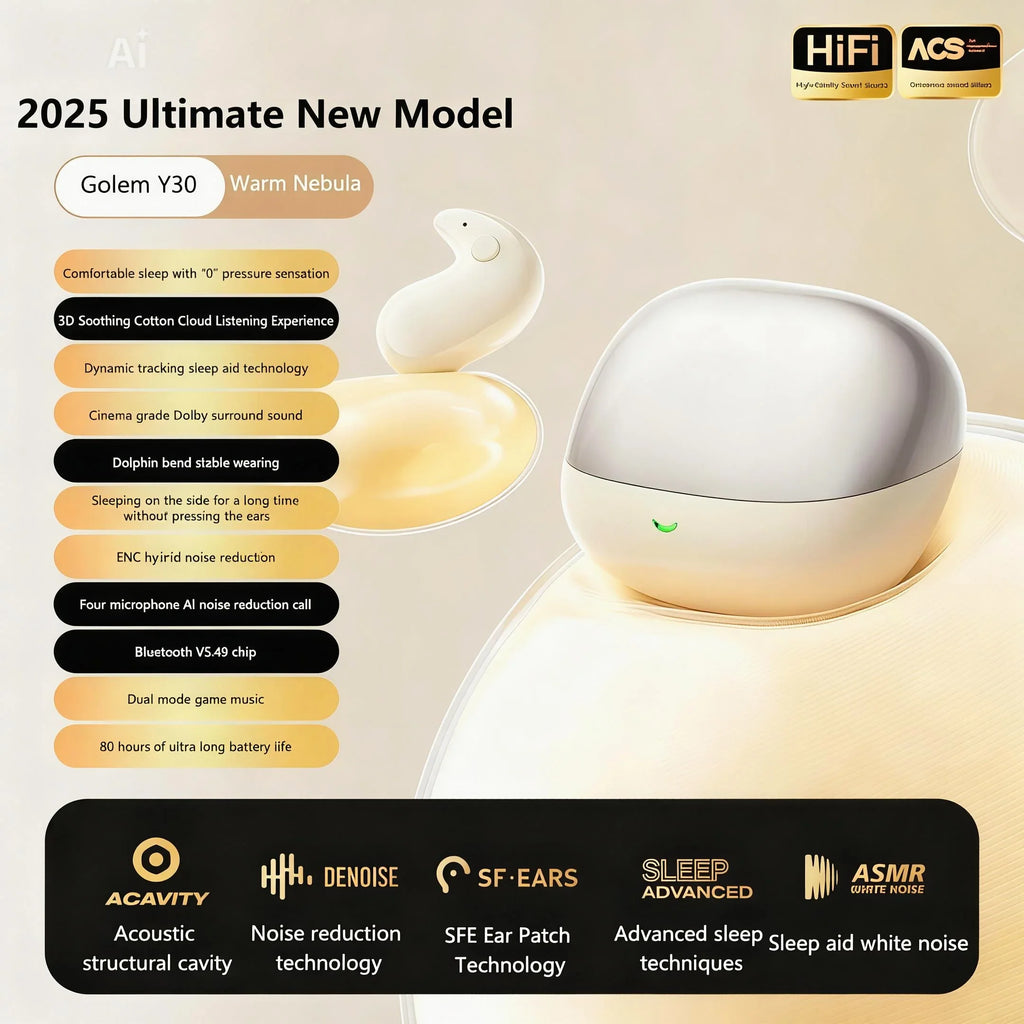 Zuky Golem Y30 – Ultimate Wireless Sleep Earbuds